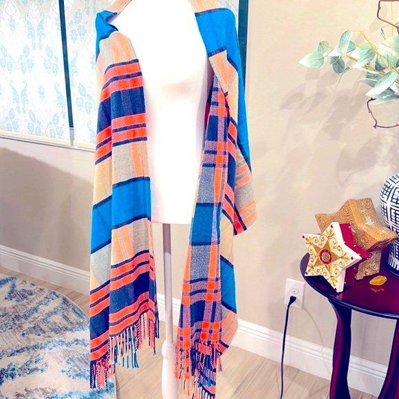 80” long x 24” wide winter scarf. Very soft, vibrant colors. - Picture 2 of 3